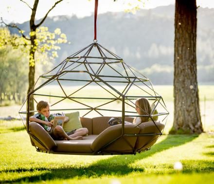 The Kodama Is a Giant Hanging Outdoor Lounger That Fits 4 People .