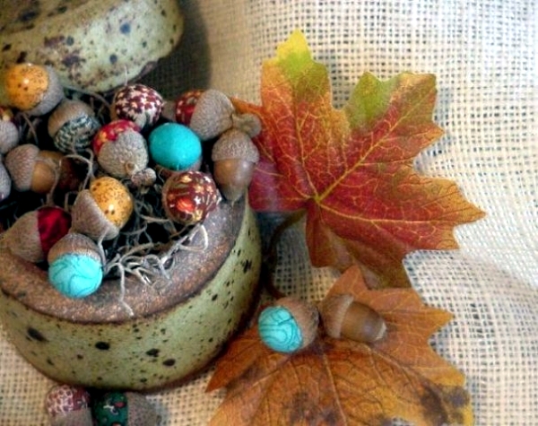 Autumn decoration crafts with acorns – 36 ideas for a cozy home .