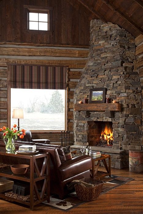 Cozy Cabin Retreat in the Mountains | Cabin fireplace, Home .