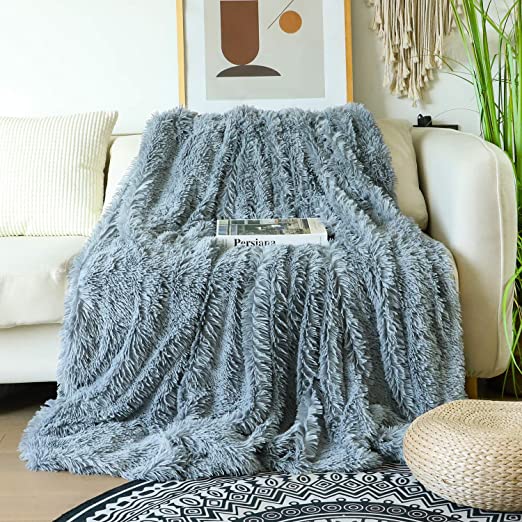 Amazon.com: Decorative Extra Soft Faux Fur Blanket Queen Size 78 .