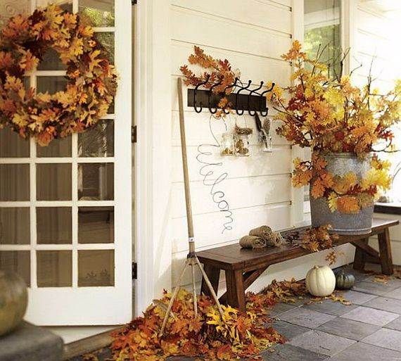 75 Cute And Cozy Rustic Fall And Halloween Décor Ideas | Front .