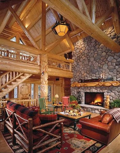 cozy wooden homes | Log homes, Log cabin homes, Cabin hom
