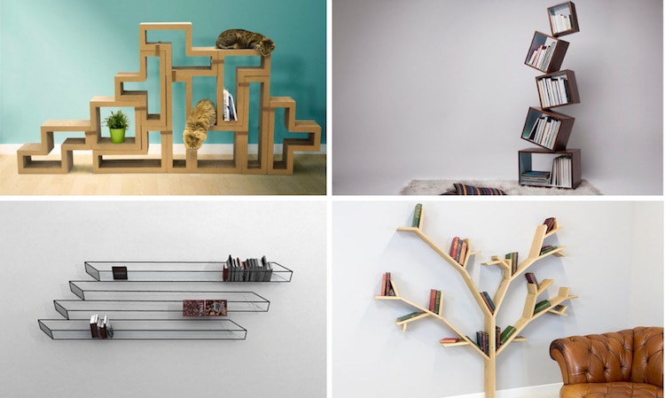 Creative Bookshelves and Unique Bookcases That Put a Spin on Stora