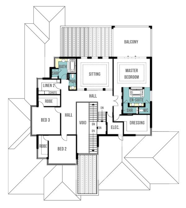 Woodland Split Level House Plans - First Floor Plan | Split level .