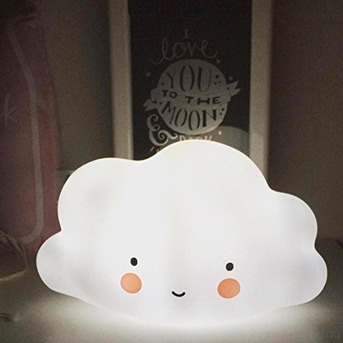 Culater® Cute White Cloud Shape Night Light For Kids Room Light .