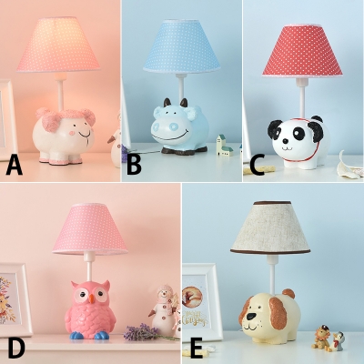 Coolie 1 Light Reading Light with Cute Animal Resin Base Baby Kids .