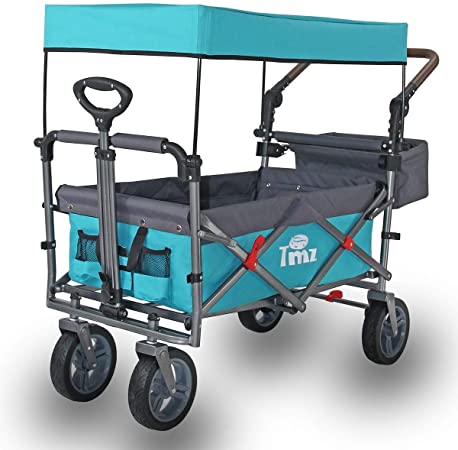 Amazon.com : TMZ Utility Folding Wagon with Canopy, Collapsible .