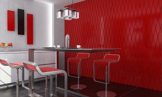 Decorative Wall Panels by Tecpanels | Decor, Red interior design .
