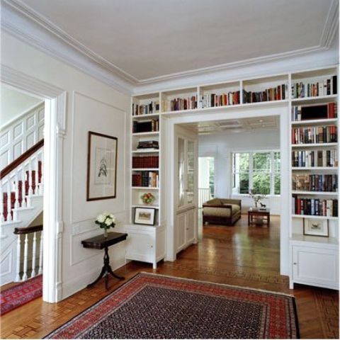 27 Doorway Wall Storage Solutions For Small Spaces | Home library .