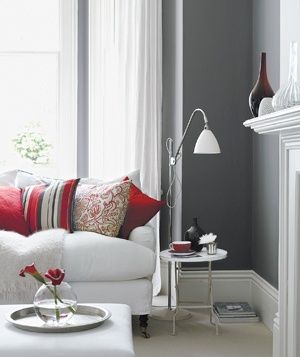 Decorating With Gray | Living room red, Living room grey .