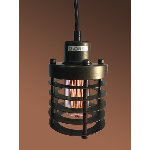 Shop Bailey 1-light Black 4-inch Edison Pendant Lamp with Bulb .