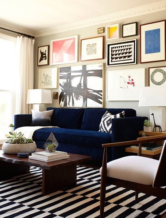 Gallery Wall Inspiration: Eclectic Layouts | Eclectic living room .