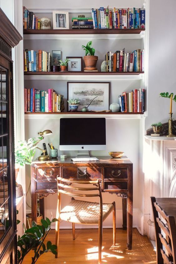 eclectic home office | Small home offices, Home office decor, Home .