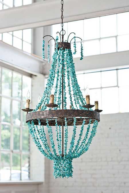 Turquoise Chandelier | Turquoise chandelier, Eclectic chandeliers .