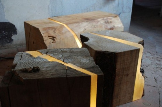 Eco-Friendly Lamps Of Wooden Wastes And LED Lights - DigsDi