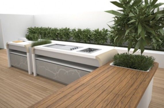 A lovely outdoor cooking area from Electrolux Kitchen - Modern .
