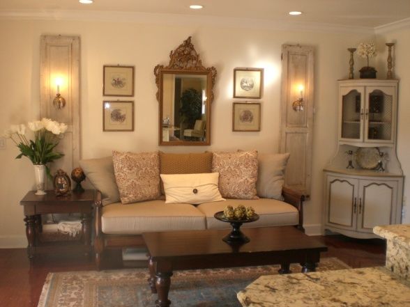 Elegant and Cozy French Family Room, This family room is .