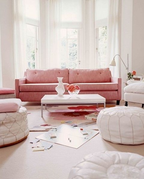 35 Elegant Mid-Century Sofas For Your Interior | Pink couch, Pink .