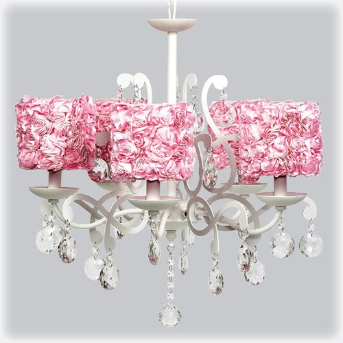 Victoria Gardens 5 Light Chandelier with Pink Rose Shades | Light .