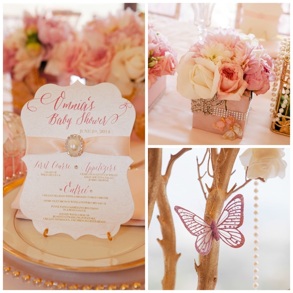 Whimsical Pink and Gold Baby Shower - Pretty My Party - Party Ide