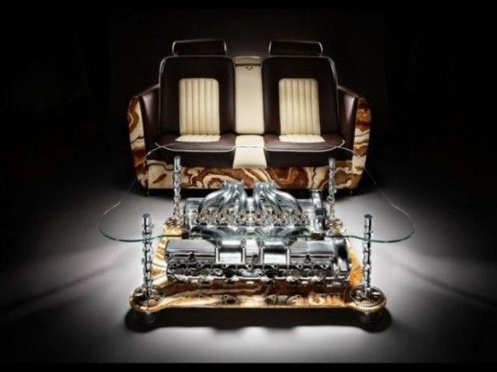 Unique Coffee Tables And Sofas Made Of Car Parts For The Man Cave .
