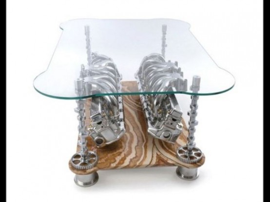 Exquisite Sofas And Coffee Tables With Car Parts - DigsDi