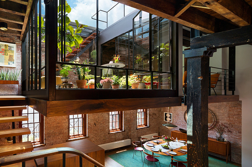 Old Warehouse Turned Into A Loft With Interior Court And Glass Ro