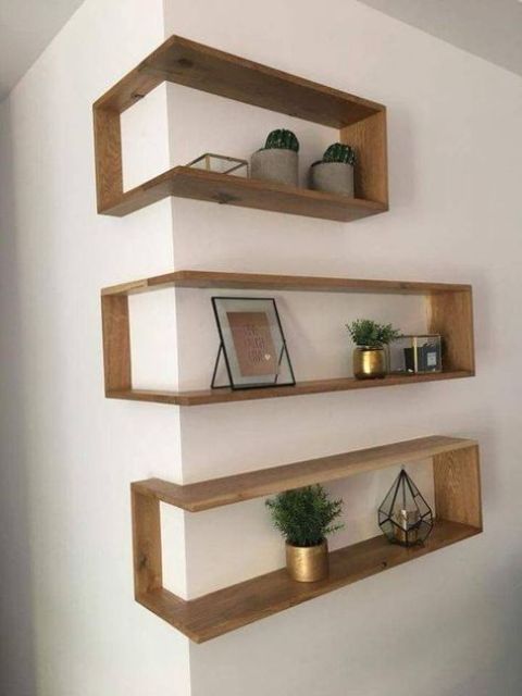 outer corner box-style shelves look very eye-catchy and allow .