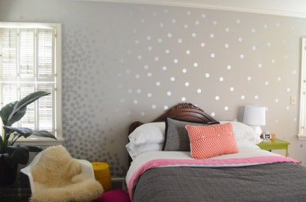 Polka Dot walls - Touch of Paint: 25 DIYs for the Home | Home .
