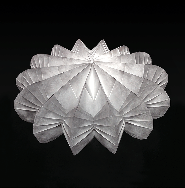 Folded Light Art Coralina | Origami lamp, Paper lamp, Bedroom .