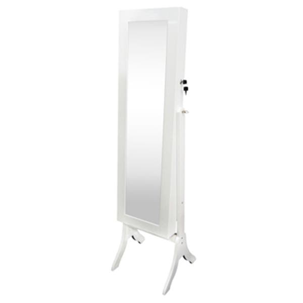 Shop White Wood-framed Full-Length Freestanding Mirror and Jewelry .