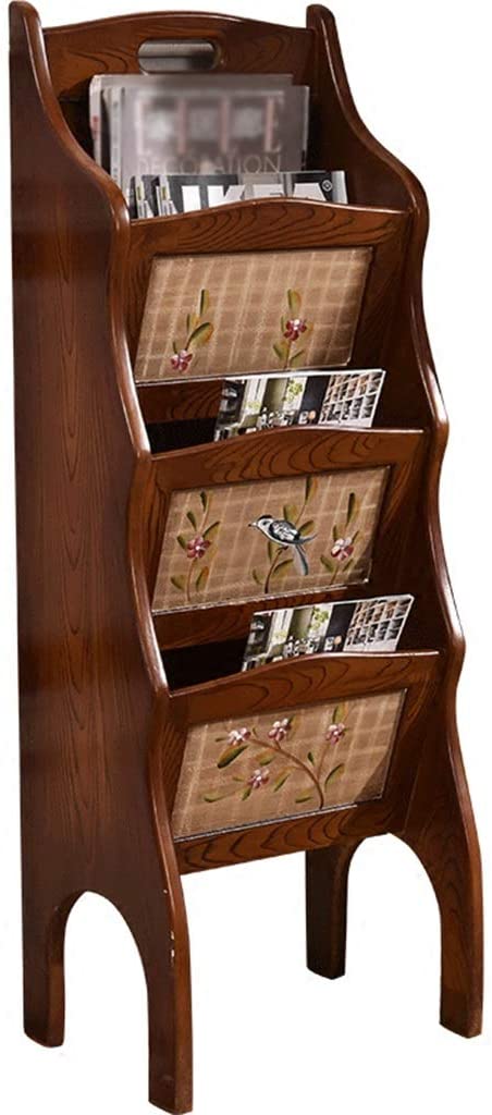 Amazon.com: Bookcases Bookshelf Wooden Magazine Rack Retro .