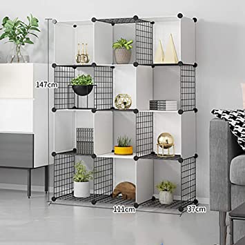 Amazon.com: Storage Cubes Wire Grid Bookcase, Modular Metal Cube .