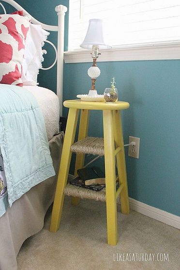 Side table repurposed from barstool | Home diy, Home, Dec
