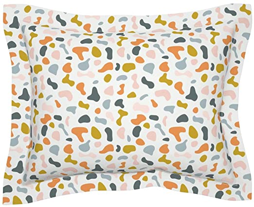 Amazon.com: Roostery Pillow Sham, Abstract Colorblock Blobs Paint .