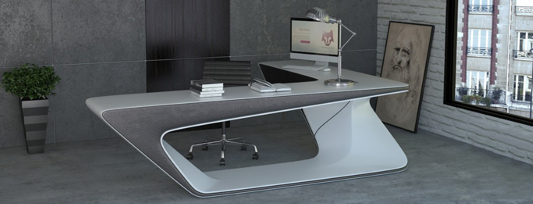 Futuristic L-shaped Desk For Modern Workspaces - DigsDi