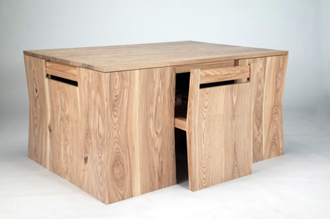 Chubby Brothers Hidden Chairs Dining Table | Yanko Desi