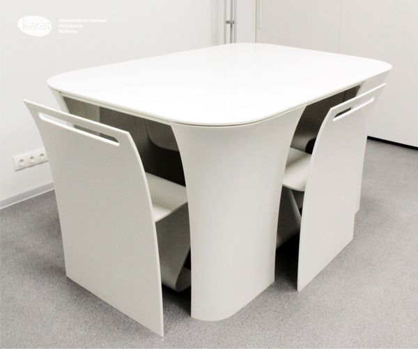 Table 2&2 by Yury Veredyuk, via Behance | Modern table and chairs .