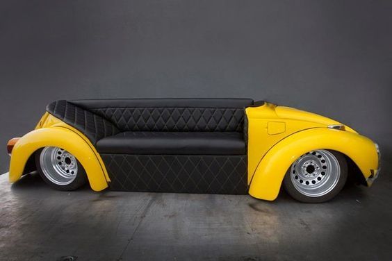vw beetle sofa: | Garage furniture, Car part furniture, Car furnitu