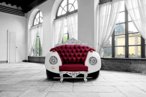 Glamour Beetle Armchair Mixing Glam And Car Parts - DigsDi