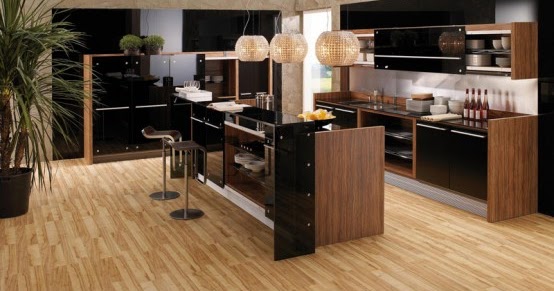 Home Interior Project: Amazing Glossy Lacquer with Natural Wood .