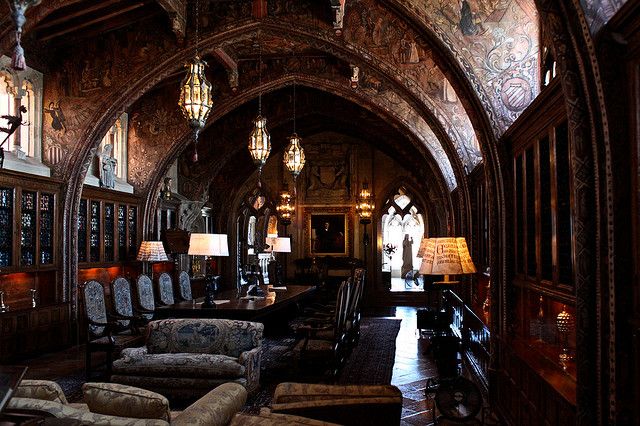 W.R. Hearst's Home Office - The Gothic Suite | Gothic house .