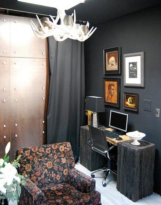 21 Gorgeous Gothic Home Office And Library Décor Ideas | Small .