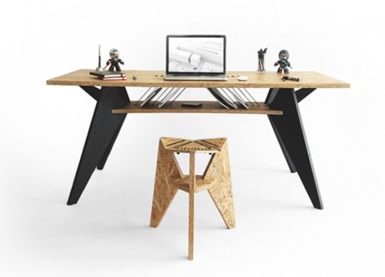 Green And Practical Viva Desk With A Crafted Touch - DigsDi
