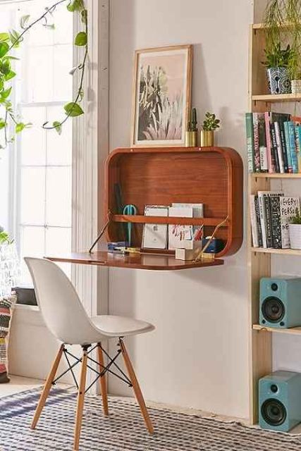 20 Hideaway Desk Ideas To Save Your Space - Shelterne