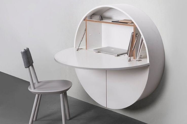 Minimalist Wall-Mounted Hideaway Desk/Cabinet - IPPINKA | Wall .