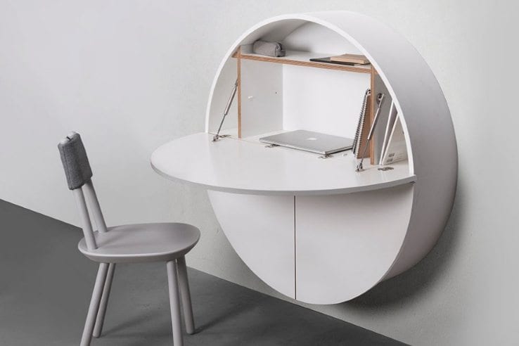 Minimalist Wall-Mounted Hideaway Desk/Cabinet - IPPIN