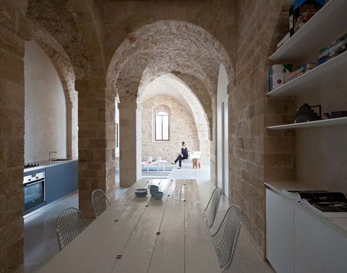 Contemporary Minimalism Meets Historical Asceticism in Old Jaffa .