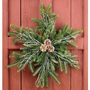 Fir Snowflake Holiday Wreath | Christmas wreaths, Holiday wreaths .