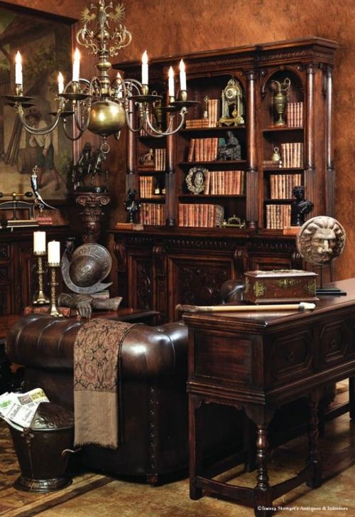 Old Library … | Home, Antique french furniture, Home dec